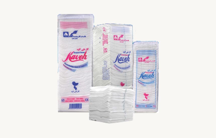 گاز غیر استریل کاوه 16 لایه 500 گرم 10*10 کاوه